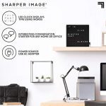 Sharper Image Light Up Electronic Word Clock, Black Finish