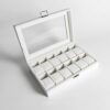 Watch Box 12 Slot Case Real Glass Organizer