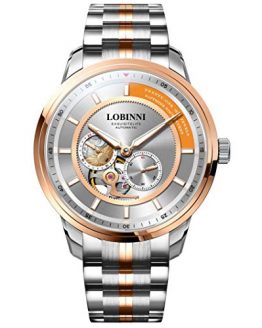 Mens Automatic Watch,Luxury Watches for Men Stainless Steel LOBINNI