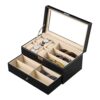 Leather Watch Box Jewelry Case Lockable