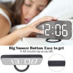 WulaWindy Digital Alarm Clock, Large Mirrored LED Display
