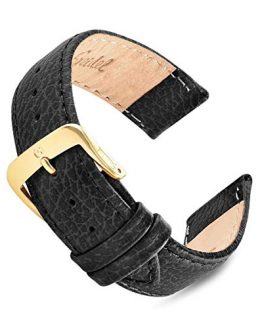 16mm-20mm Black Cowhide Speidel Leather Watch Band
