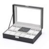 NEX Watch Cases for Men, 8 Slots Lockable Watch Box Organizer