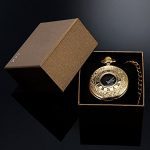 Timeless Elegance: Hicarer Vintage Pocket Watch with Gold Chain – Men’s Steel Timepiece