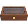 LOSKORIN Watch Box, Executive 12 Slots Watch Case with Valet