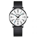 FIZILI Mens Watches Ultra-Thin Minimalist Waterproof-Fashion