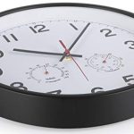 12-Inch Wall Clock with Temperature and Humidity