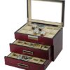 TimelyBuys Luxury 30 Cherry Wood Watch Box Display Case