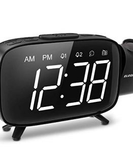 Projection Alarm Clock, ELEGIANT FM Radio Alarm Clock