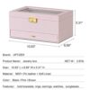 Jewelry Organizer Box for Women with Glass Top