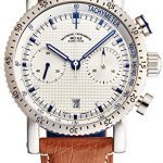 Muhle Glashutte Chronograph Automatic Watch Silver Dial with Blue Luminous