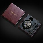 Dragon Mechanical Skeleton Pocket Watch with Chain