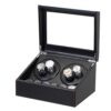 Whispering Luxury: Automatic Watch Winder for 6 Watches - Silent Elegance in Fiber Leather Storage