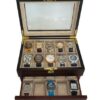 TIMELYBUYS 20 Piece Ebony Walnut Wood Men's Watch Box