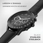Unleash Sporty Sophistication – Larsson & Jennings Rally Watch, Black Dial & Leather Strap