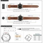 WOCCI 22mm Watch Band, Premium Saddle Style Vintage