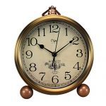 Retro Vintage Golden Table Clock Non-Ticking