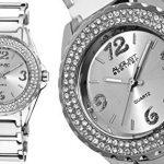 Crystals On Bezel On Ceramic Bracelet Watch August Steiner