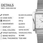 Larsson Jennings 34mm Satin White dial and Silver Stainless