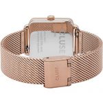 CLUSE LA TÉTRAGONE Rose Gold Mesh White Women's Watch
