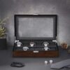Watch Box Organizer Display Case Leather Interior