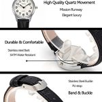 Top Plaza Womens Leather Watch,Fashion Casual Silver Watches