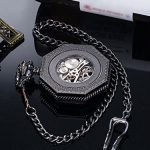 Mudder Vintage Mechanical Hand-Wind Skeleton Pocket Watch