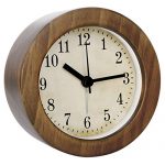 3 Inch Small Retro Analog Wooden Alarm Clock/Desk Clock