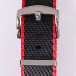 20mm Black Red Military G10 Watch Band Replacement Watch Strap
