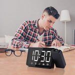 Alarm Clock with 360° Projector Sleep Timer