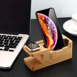 Bamboo Wood USB Charging Desk Station