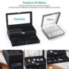 Watch Case Weave Pattern Lockable with Glass Top