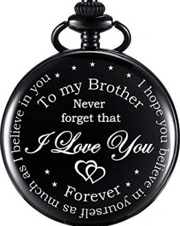 Pocket Watch Personalized Engraved for Brother