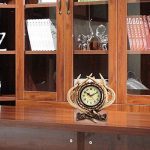 Diskary Table Decoration Antlers Desk Clock
