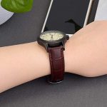18mm Croco Brown Leather Watch Band