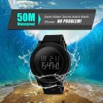 Men's Digital Sports Wrist Watch LED Screen Large Face