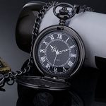 Watch with Chain Mudder Vintage Roman Numerals Scale