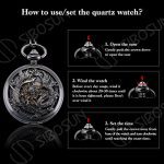 Pocket Watch Personalized Engraved Dragon Phoenix