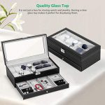 TomCare Upgraded Watch Box Watch Case Jewelry for Men Women