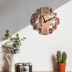 Tree Shaped Wall Clock Wood