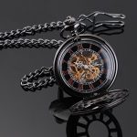 SIBOSUN Skeleton Pocket Watch Special 12-Little-Window Case