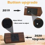 JCHORNOR Wood Digital Alarm Clock, Led Time Display Wooden