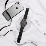 BUREI Wrist Watch Analog Deep Gray