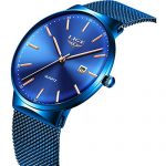 LIGE Mens Watches Fashion Sports Waterproof Stainless Steel