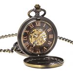 SIBOSUN Vintage Pocket Watch Mechanical Double Cover