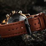 Tonnier Genuine Leather Band Analog Digital LED