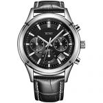 BUREI Mens Business Casual Elegant Chronograph Sports Watch