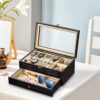 SRIWATANA Watch Box Display Case, 8 Slot Watch Organizer