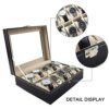 Watch Box Display Case Real Glass Organizer Storage