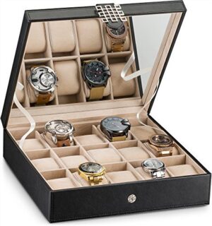 Glenor Co Watch Box - 15 Slot Classic Watch Case